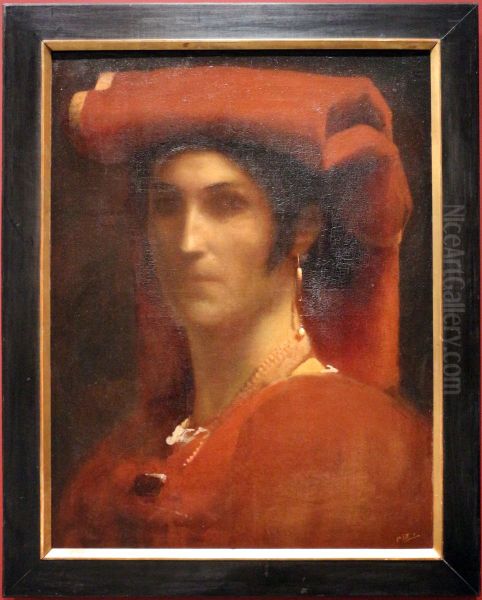 Neapolitan Woman Oil Painting by Charles Sellier