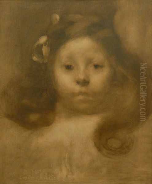 Portrait d'Elisabeth, fille d'Elie Faure Oil Painting by Eugene Carriere