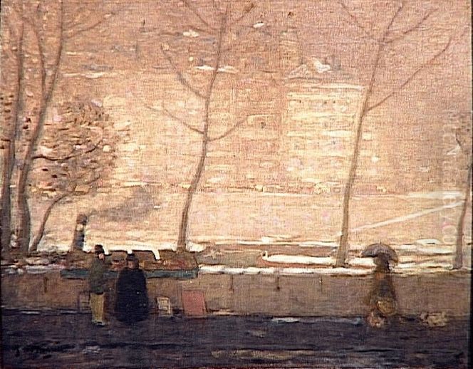 Quai des Grands-Augustins Oil Painting by James Wilson Morrice