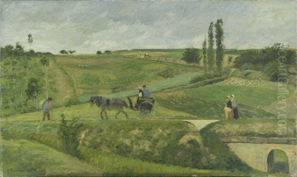 Route d'Ennery Oil Painting by Camille Pissarro