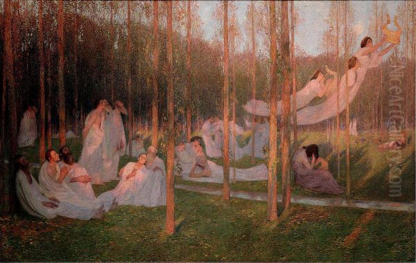 Serenite Oil Painting by Henri-Jean Guillaume Martin