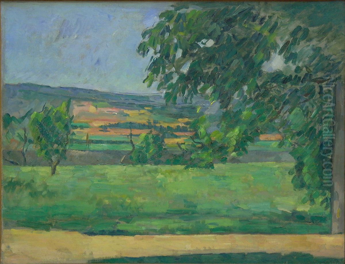 Vue prise du Jas de Bouffan Oil Painting by Paul Cezanne