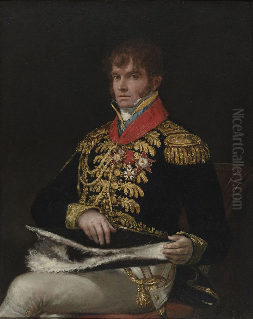 General Nicolas Philippe Guye Oil Painting by Francisco Goya Fuendetodos