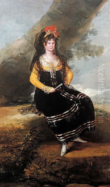The Countess of Fernan Nunez Oil Painting by Francisco Goya Fuendetodos