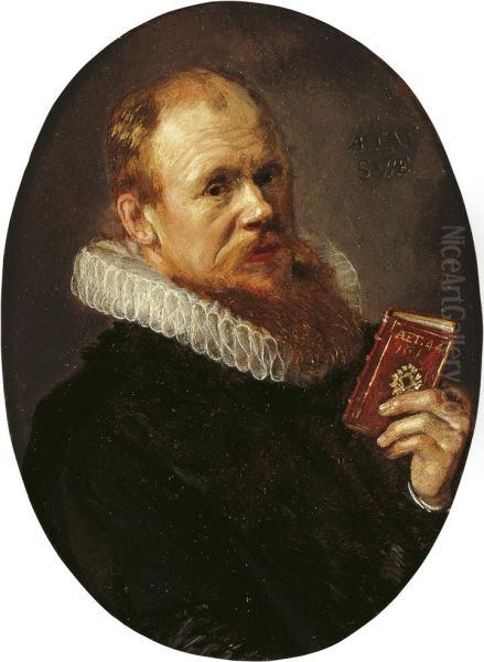 Portrait of Theodorus Schrevelius.[1] Oil Painting by Frans Hals