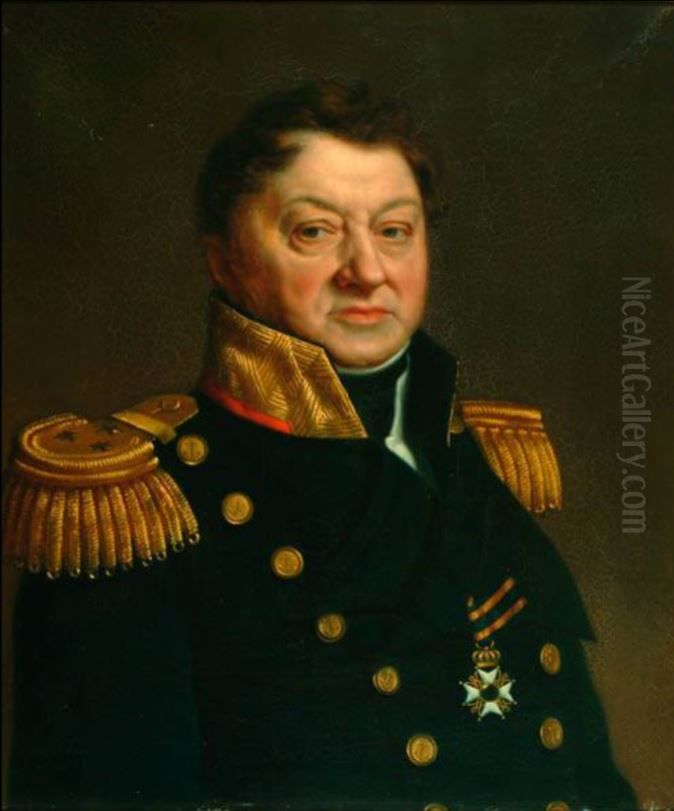 Portrait of Jan Daniel Musquetier Oil Painting by Cornelis Cels
