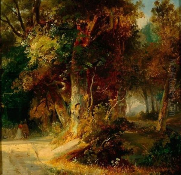 in the forest Oil Painting by Petrus Marius Molijn
