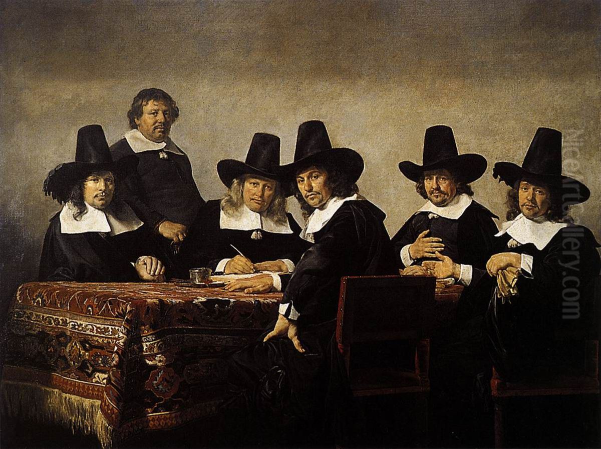 The Regents of the Children's Orphanage in Haarlem Oil Painting by Jan De Bray
