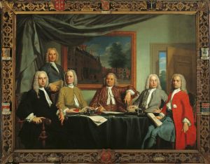 Portrait of the Regents of the St. Joris- of Grote Proveniershuis in Haarlem