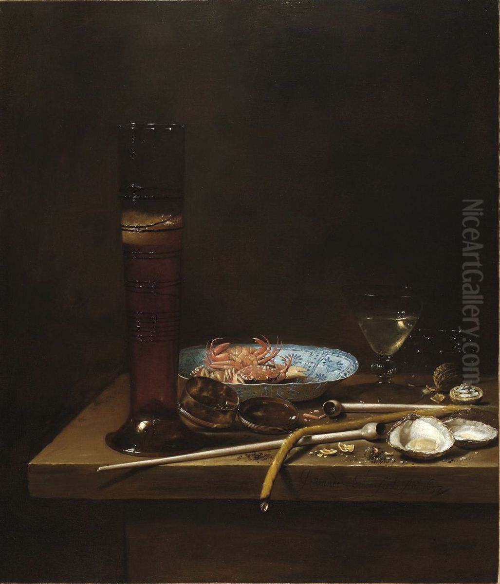 Still Life with Pass Glass Oil Painting by Jan Jansz van de Velde