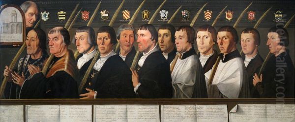 Groep Portrait of the Jerusalem Pilgrims Oil Painting by Jan Van Scorel