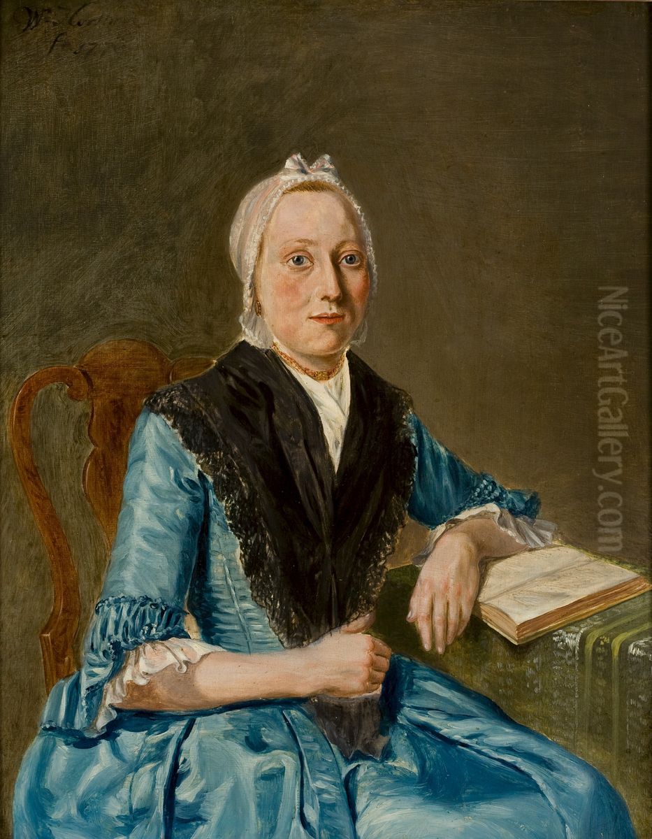 Portret van Maria Verpoorten Oil Painting by Warnaar Horstink