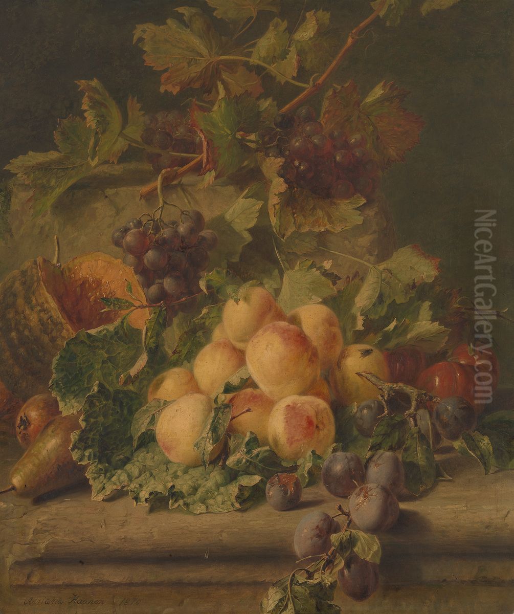 Vruchten Oil Painting by Adriana Johanna Haanen