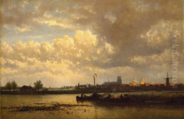 Gezicht op Culemborg Oil Painting by Johan Conrad Greive