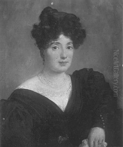 Damesportret Oil Painting by Ary Scheffer