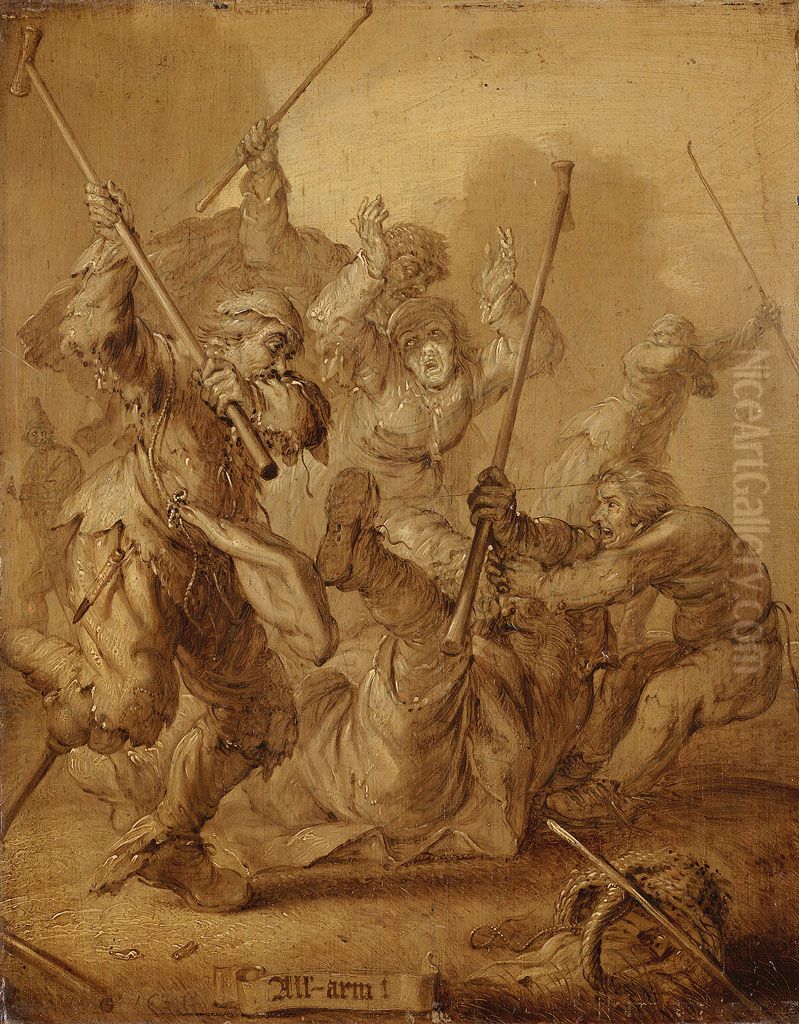 Utterly poor Oil Painting by Adriaen van de Venne