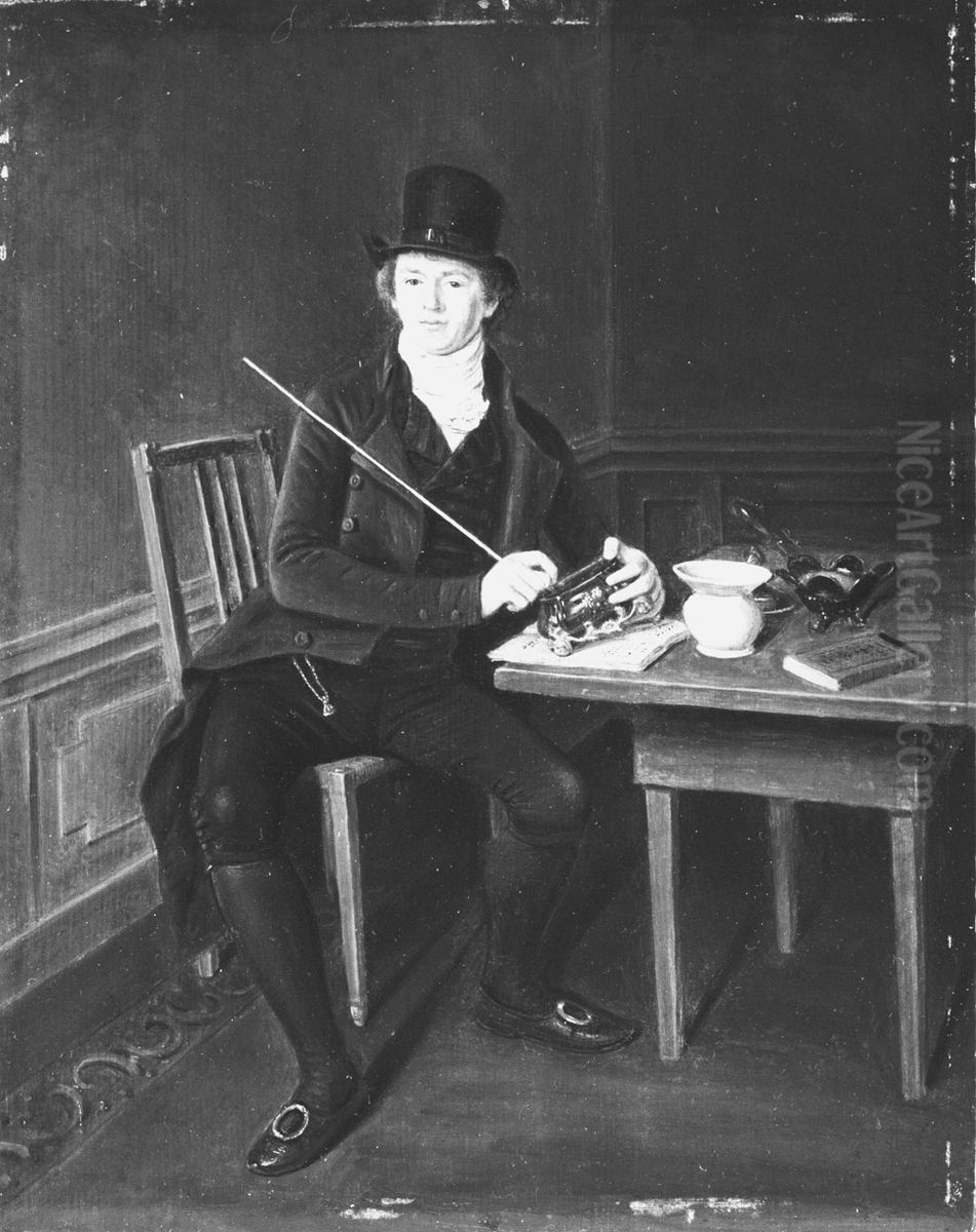 Portret van een heer Oil Painting by Johannes Petrus van Horstok Portret van een heer Oil Painting by Johannes Petrus van Horstok