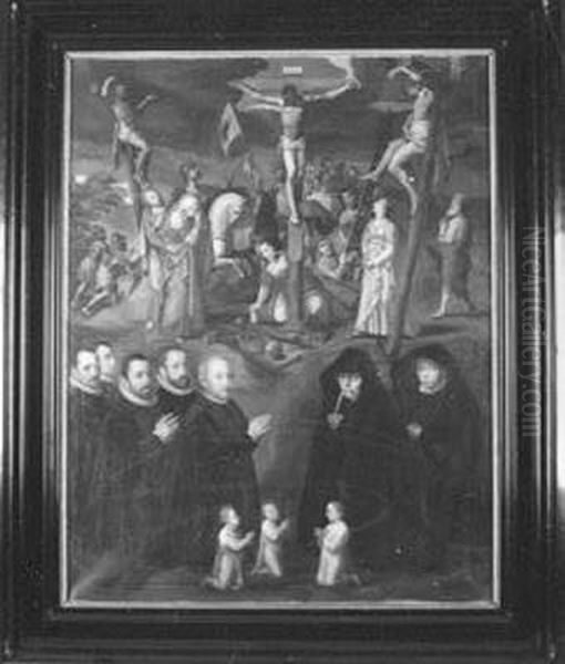 Memorietafel van de Familie Bam, kopie naar origineel in de Sankt Nicolai Kirche in Kalkar (DBR) Oil Painting by Antoon Derkinderen