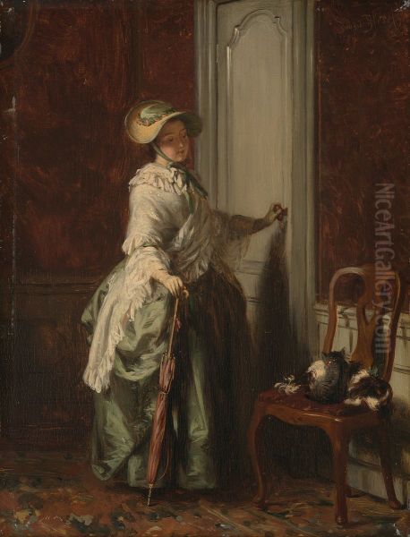 Uitgaan Oil Painting by David Bles