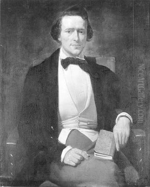 Louis J. Veltman (1817 - 1907), acteur Oil Painting by Nicolaas Pieneman