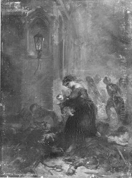 Anno 1572. De moord te Naarden Oil Painting by Charles Rochussen