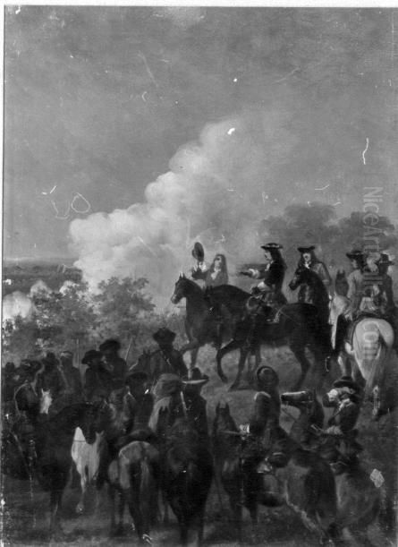 Anno 1674. Willem III in de slag bij Senef Oil Painting by Karel Frederik Bombled