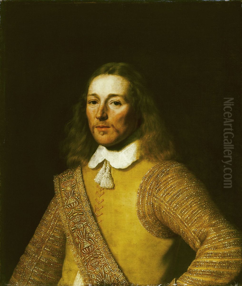 Portret van een officier-Portret van een krijgsman-Portrait of an officer Oil Painting by Bartholomeus Van Der Helst