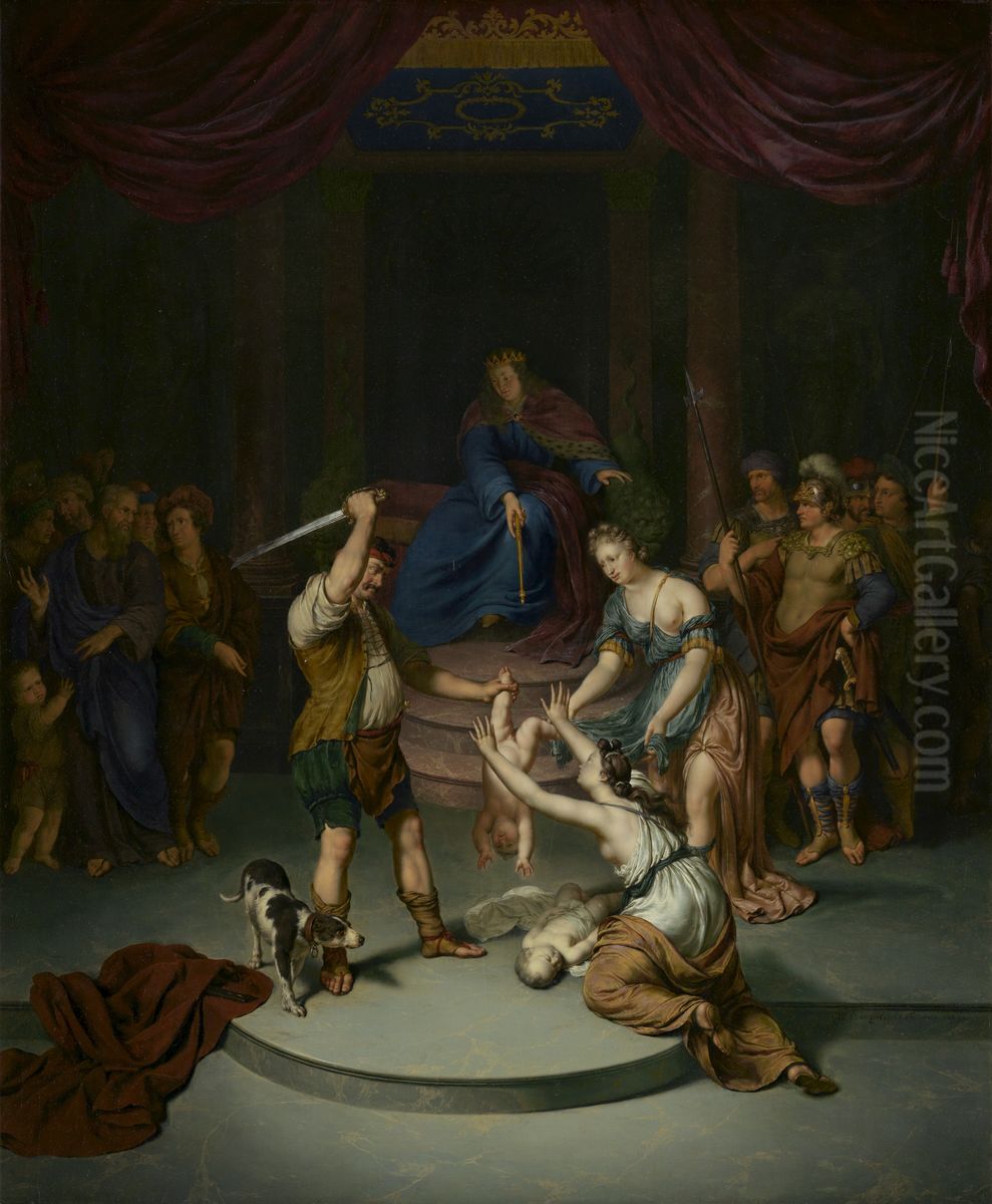 Het oordeel van Salomo Oil Painting by Willem Van Mieris Leiden