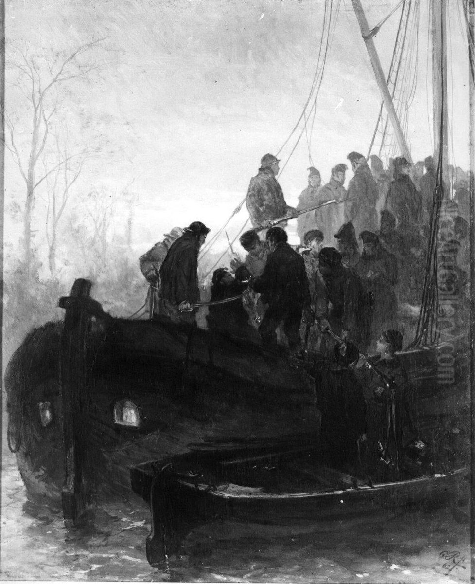 Anno 1813. De wakkerheid van Roelof Schenkel Oil Painting by Charles Rochussen