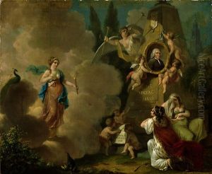 Allegorische voorstelling op het overlijden van Albertus Titsingh (1714-1790)