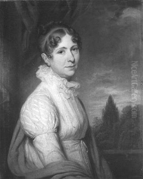 Anna Rijsendaal (1773-1856) echtgenote van Mr. Pibo Anthonius Brugmans (1769-1851) Oil Painting by Charles Howard Hodges