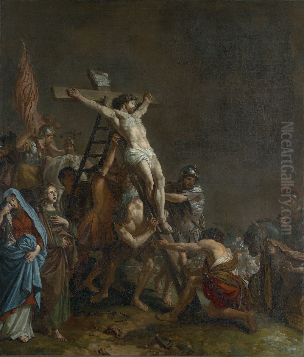 Kruisoprichting Oil Painting by Adriaen Backer