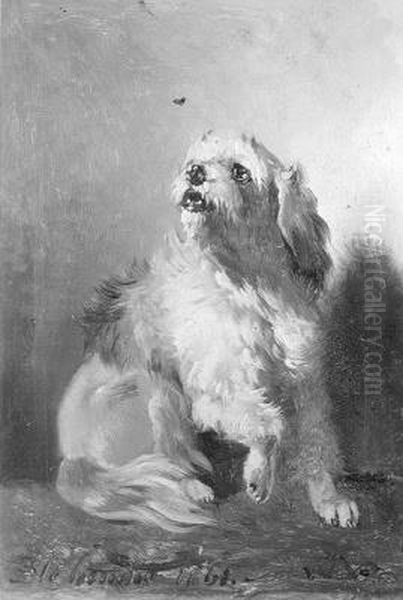 Het vliegenhappertje Oil Painting by Bernard te Gempt