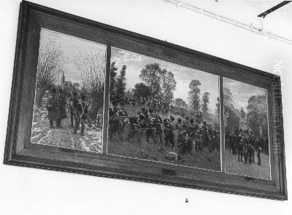 Triptych schutterij Oil Painting by Jan Hoynck Van Papendrecht