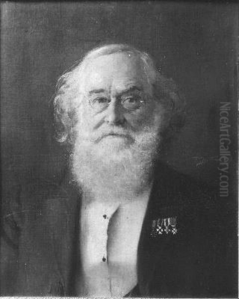 Portret van een man Oil Painting by Franz Deutmann