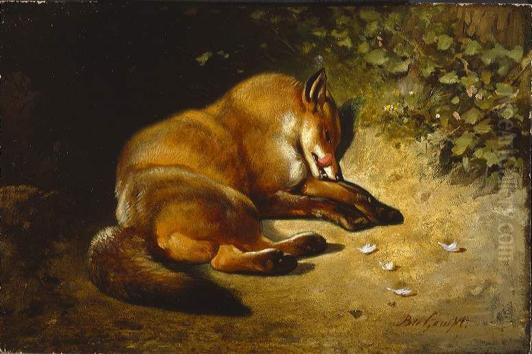 after the Meal Oil Painting by Bernard te Gempt