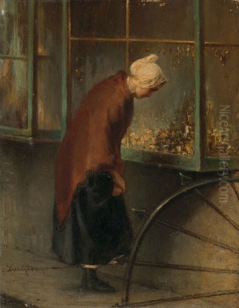 Het weesmeisje Oil Painting by Hein Burgers