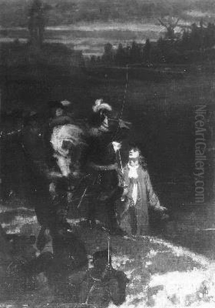 Verrassing van Coevorden door Van Thienen, 1672 Oil Painting by August Allebe