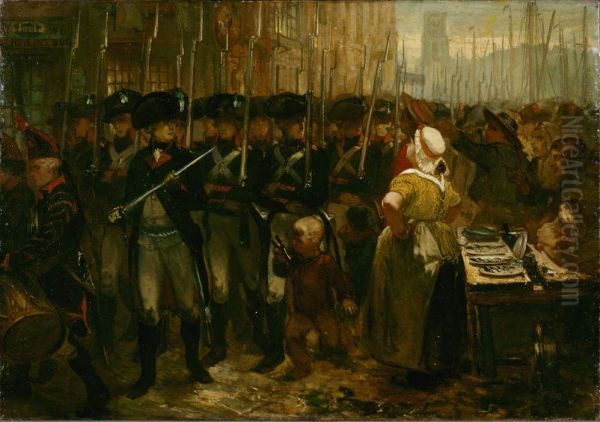 Anno 1785. De Vrijkorpsen Oil Painting by Charles Rochussen