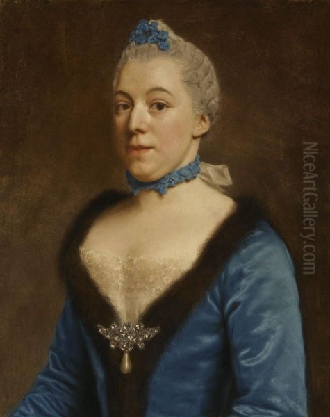 Clara Magdalena Dedel (1727-1778) Oil Painting by Jean-Etienne Liotard