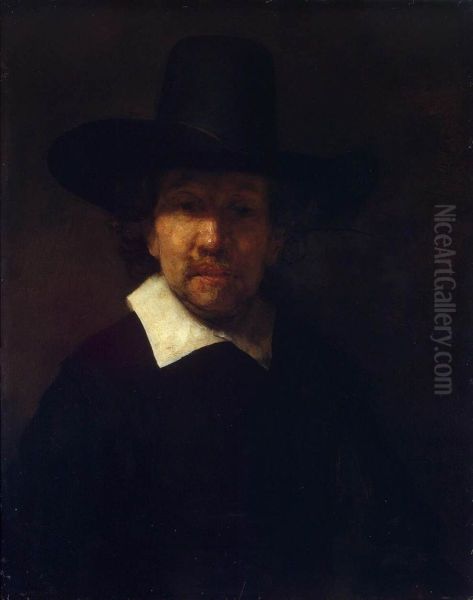 Portrait of Jeremias de Decker (1609-1666), poet Oil Painting by Rembrandt