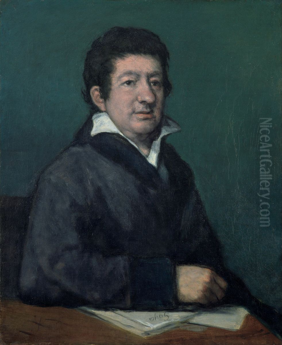 Retrato del poeta Moratin Oil Painting by Francisco Goya Fuendetodos
