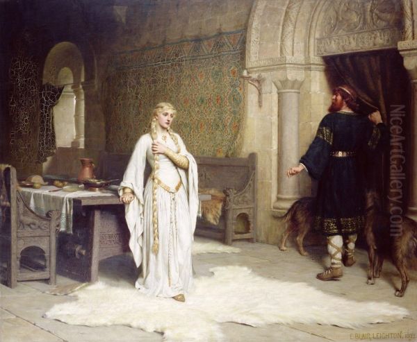 Lady Godiva Oil Painting by Edmund Leighton