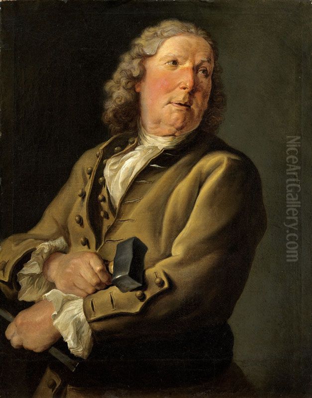 Portrait du sculpteur Marc Arcis Oil Painting by Antoine Rivalz