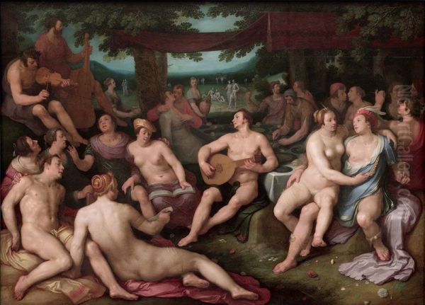 5-8; Matt. 24:37-39) Oil Painting by Cornelis van Haarlem