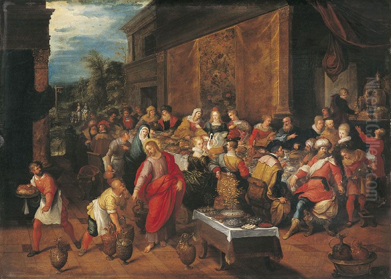 Les Noces de Cana Oil Painting by Frans Francken the Younger