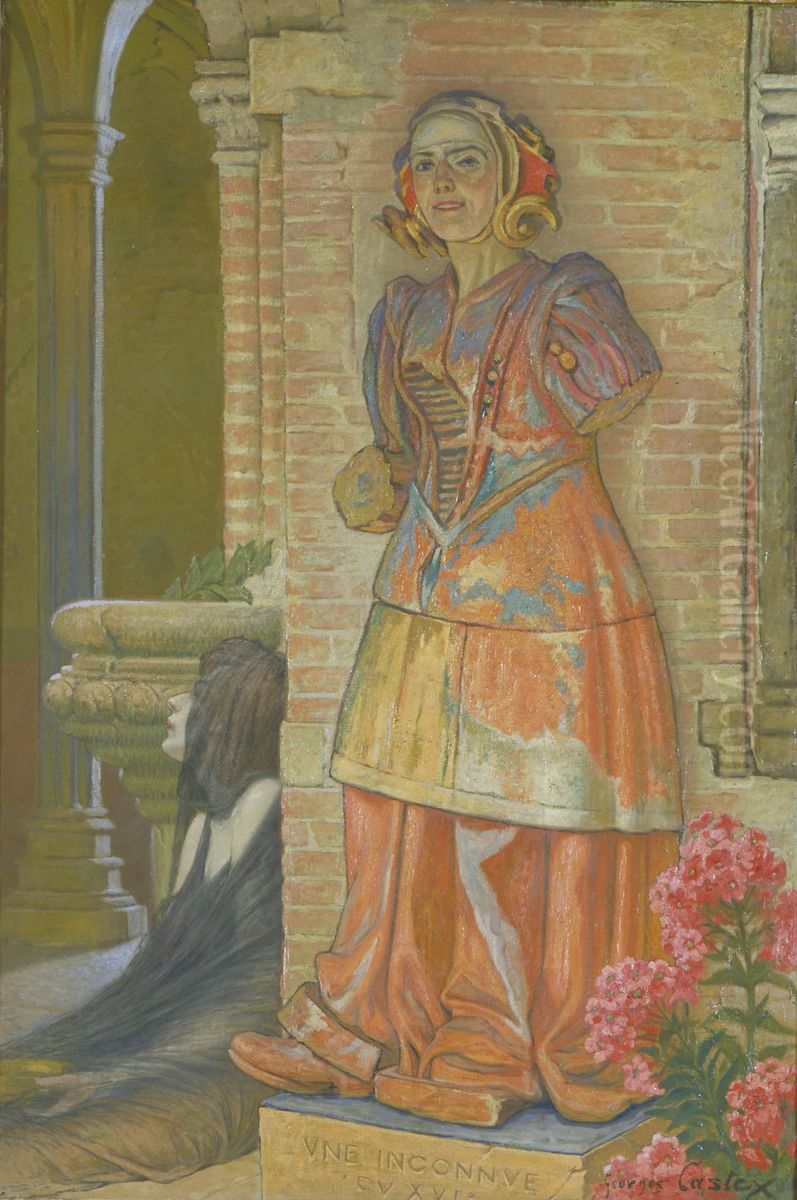 Une figure de terre cuite de Saint-Sernin aux Augustins Oil Painting by Georges Castex