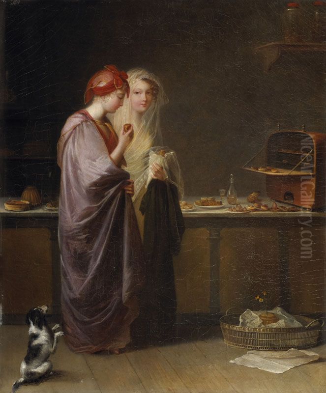 Deux Merveilleuses Oil Painting by Hortense Haudebourt-Lescot