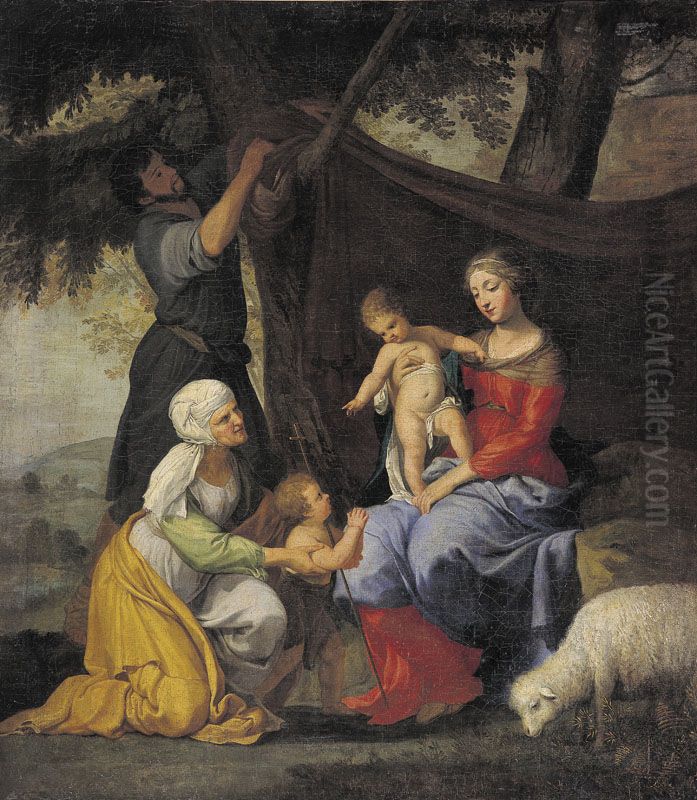 Repos de la sainte famille Oil Painting by Jacques Stella