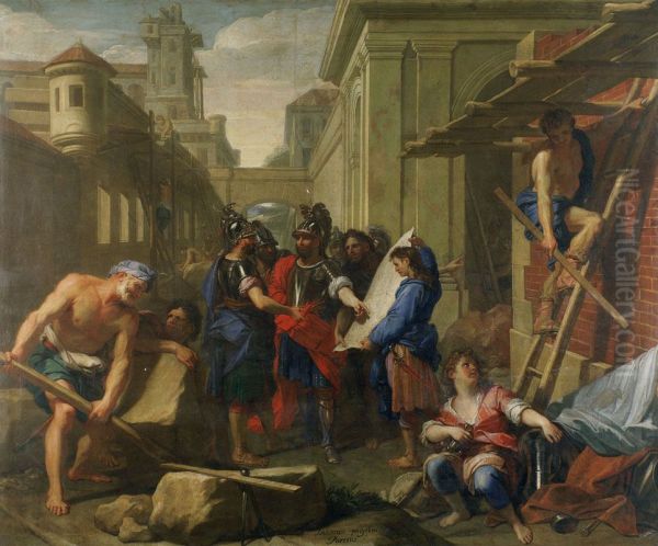Fondation d'une ville en Germanie par les Tectosages Oil Painting by Jean Jouvenet